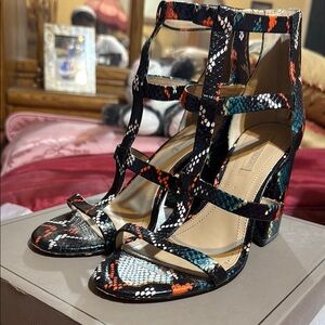 Strappy Multicolor Heeled Sandals